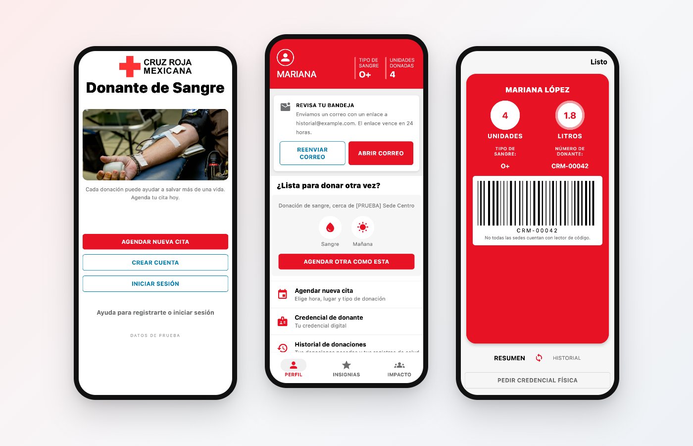 Imagen del proyecto Donante de Sangre — Cruz Roja Mexicana